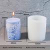 Zhongcheng Transfronterizo Relieve de Flor de Hielo Caliente Vela Aromaterapia Molde de Silicona DIY Cilíndrico Yeso Hecho a Mano Abrasivos