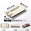 Prato Retangular Compartimentado Xiangyuanmei de Melamina para Lanches, Uso Comercial em Hot Pot, Buffet, Churrasco, Sashimi