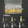 Fornecimento transfronteiriço 120 peças/135 peças/270 peças/315 peças inserções de terminal com mola com bainha protetora, aço caixa