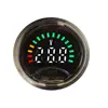 Mini Medidor Digital Redondo de Voltaje y Potencia para Batería de Plomo-Ácido y Litio Medidor de Voltaje CC 8-100V Universal para Dos o Tres Cables