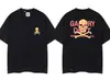 Gallery Dept Lavado y Desgastado Manga Corta Retro High Street Vintage Camiseta Suelta para Pareja Moderna