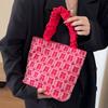 Bolsa de lona feminina grande capacidade 2023 nova versátil de ombro bolsa de noiva para casamento bolsa de tecido nicho bolsa de balde portátil