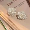 Pendientes de flor de plata 925, nuevos y populares, de alta gama, de lujo, ligeros y a la moda, combinables y distintivos para mujer, 2023