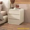 Mesita de Noche Pequeña Estrecha Simple Moderna Madera Maciza Ultraestrecha Borde Crema Gabinete Dormitorio Hogar Sensación de Alta Gama Lujo Ligero Almacenamiento