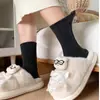 Meias de Lã para Mulheres, Novo Estilo Outono e Inverno, Meias de Cano Médio, Espessas e Quentes, Meias Slouch de Tricô Canelado Estilo Japonês