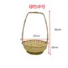 Cesta de arreglo floral tejida en bambú retro de mano cesta de flores rociadas adorno Zen recipiente chino para arreglo floral Ikebana tubo de bambú