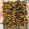 8*12mm olho de tigre pedra ágata vermelha seção do furo transversal rodada gota de água hairpin borla artesanal DIY jóias acessórios atacado