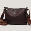 Bolsa de couro macio transfronteiriça feminina 2025 novo estilo coreano simples casual bolsa de ombro crossbody bolsa de mãe de três camadas de grande capacidade