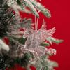 3 colgantes creativos para árbol de Navidad, decoración navideña, unicornio, transparente, alce, acrílico, para colgar en el árbol.