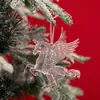 3 Colgantes Creativos para Árbol de Navidad, Suministros para Decoración Navideña, Colgantes Transparentes de Unicornio, Colgantes Acrílicos de Reno para Árbol