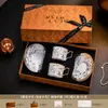 Juego de regalo de taza y platillo de café para mejores amigos, compromiso, boda, recién casados, regalo práctico de alta gama, tazas a juego para parejas, regalo para inauguración de casa