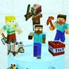 Decoração de Bolo Meu Mundo Meninos Tema Feliz Crianças Coreanas Menina Jogos Plugin Cena Vestir