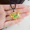 Colar de Cavalo de Ouro de Areia Vietnamita Mais Vendido, Pingente de Cavalo do Zodíaco em Cobre Dourado Antigo com Zircônia, Fornecedor de Joias de Cavalo Tang Chinês