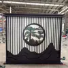 Parede de Fundo em Liga de Alumínio, Grelha Paisagística Esculpida Oca para Pátio, Parede Paisagística, Tela de Arte em Alumínio Estilo Chinês Novo, Parede de Tela para Jardim