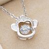 Colar com Pingente Zodiacal Coração Pulsante Banhado a Ouro Platina Ouro de Areia Vietnamita Colar Pingente Inteligente Zodiacal Latão Puro