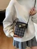 Bolso Cruzado para Teléfono Móvil de Mujer 2026 Nuevo Diseño de Moda Elegante Textura a Cuadros Moderno Ins Gran Capacidad Versátil
