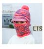 Gorro de lana de color para mujer, gorro acolchado de terciopelo, protección para el cuello, gorro de ciclismo de invierno, gorro de algodón, gorro a prueba de viento, para otoño e invierno.
