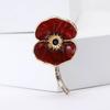 Nova Broche Criativo de Liga Esmaltada PP Flor de Papoula Moda Versátil para Terno Feminino Casaco Corsage Broche de Joia
