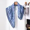 Bufanda Cuadrada de Lujo con Patrón de Espiga para Mujer, Bufanda de Seda Suave y Amigable con la Piel, Adecuada para Todas las Estaciones, Bufanda Decorativa Sencilla y Elegante para el Cuello y Chal
