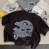 Estilo Nuevo de Verano 2026, Estilo Coreano, Camiseta Casual de Algodón de Manga Corta con Dibujos Animados para Niños y Niñas, Versátil, Cuello Redondo, Elegante