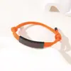 Al por mayor al contado transfronterizo Pulsera de doble cordón de ajuste Pulsera de cuerda trenzada ajustable de acero inoxidable multicolor con impresión y grabado de color UV