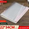 Saco autoadesivo opp 22*34 grosso grande saco de plástico tamanho A4 saco de vedação saco de embalagem de roupas saco de embalagem