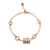 Pulsera de acero de titanio estilo coreano, personalizada, con números romanos digitales, cintura pequeña, diseño de estilo frío de Instagram, pulsera para mujer