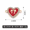 KC Lazo Dorado Doble Colgante Corazón Lote Mixto Colgante Transfronterizo Charm Pulsera Collar Accesorios Fábrica DIY Venta Directa