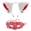 Acessórios para Festa de Halloween Transfronteiriça Orelhas de Gato Sino Faixa de Cabelo Renda Máscara para Olhos Terno Joias para Baile de Máscaras