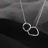Collar Colgante Anillo Mobius Irregular Transfronterizo Descuento para Mujer, Cadena Clavicular de Moda, Joyería Sencilla para Pareja