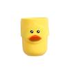 Copo de enxaguatório bucal infantil estilo banho desenho animado pequeno pato amarelo pendurado na parede escova de dentes suporte para copo de pasta de dente criativo copo de lavagem doméstica