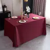 Toalha de Mesa para Casamento à Prova de Óleo e Manchas Retangular Especial para Sala de Conferências Mesa Longa Stand de Feira Cor Sólida Toalha de Mesa de Hotel