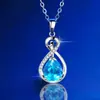 Transfronteiriço 2022 Novo Colar Estilo Coreano com Pedras de Diamante em Forma de Gota Elegante Famoso na Internet ins Nicho Corrente Simples para Clavícula para Mulheres