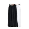 Pantalones Rectos de Gasa Casuales Nuevos de Verano, Pantalones Anchos Sueltos Estilo Retro Chino, Pantalones de Color Sólido de Cintura Media, Blanco