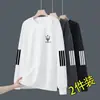 Envio RápidoCamiseta Pulôver Masculina Outono e Inverno Solta Grossa Gola Redonda Manga Longa, Tamanho Grande, Versátil