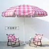 Guarda-sol xadrez para uso externo, popular para sessões de fotos, decoração de pátio de loja, acampamento e exposição, com impressão de logotipo