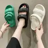 Pantuflas de verano para mujer para exteriores con una sensación cómoda, nuevas y elegantes, con suela gruesa, para interiores, hogar y baño, antideslizantes, para parejas