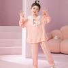 Pijamas Infantiles 2025 Algodón Niñas Primavera y Otoño Manga Larga Estudiantes de Secundaria Niñas Estilo Princesa Moda de Palacio