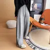 Esconder a carne nota máxima! Calça casual de corte reto com cós elástico, color block patchwork, para mulheres com silhueta em pera, emagrecedora, versátil, com bom caimento e perna larga