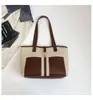 Bolso Tote de Lona Patchwork Estilo Nuevo 2026, Bolso de Mano de Alta Gama para Viajes Diarios, Diseño de Nicho, Maletín de Hombro de Gran Capacidad