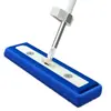 Mop Manual Azul de 45cm com Painel Grande Reabastecível de Líquido, Fabricante de Mop Plano Doméstico de Uso Duplo Seco e Úmido