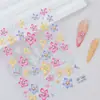Plumeria do Céu Flor do Diabo Colorida Flor de Cinco Pétalas Adesivos para Unhas Artísticas em Estoque Relevo Tridimensional 3D Adesivos para Unhas