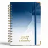 Planejador de Agenda Transfronteiriço 2027 A5 Calendário Inglês Caderno Gradiente Geométrico Planejador de 365 Dias Caderno Simples para Negócios