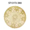 Transfronterizo nuevo patrón de flor hueca estilo occidental ins nórdico almohadilla aislante del calor lujo ligero estampado en caliente antideslizante PVC