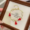 2025 nuevo exquisito pulsera de calabaza de lirio blanco luna pulsera de diamante de alta calidad diseño de nicho de lujo ligero