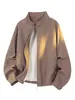 Novedad Otoño 2026 Estilo Hong Kong Tallas Grandes Aspecto Lino Cuello Alto Chaqueta M-5X HJ26865-TeP43