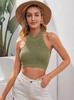 Chaleco sin mangas para mujer europeo y americano de AliExpress 2023 Verano Nuevo Spice Girls Sexy sin espalda Elegante Suéter corto