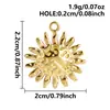 Pingente Charm Sol Vazado de Aço Inoxidável Transfronteiriço Banhado a Ouro 18K Acessórios para Joias de Pulseira Colar Brincos DIY em Estoque