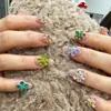 Acessórios de Pedraria para Nail Art Flor Gota d'Água K9, Pedrarias Populares de Luxo em Flor Empilháveis, Decorações de Pedraria Florais de Riqueza e Prosperidade