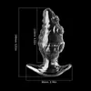 Tapón anal transparente de cristal corto con forma de pulpo, masajeador anal para uso masculino y femenino, para entrenamiento anal y vaginal, juguete sexual erótico
